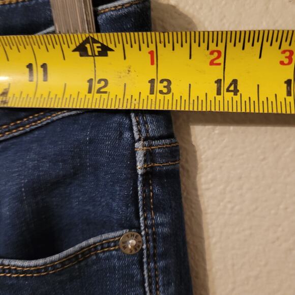 We The‎ Free Womens High Rise Flare Jeans Size 26 Dark Wash Hippie 70S Style - Picture 5 of 9